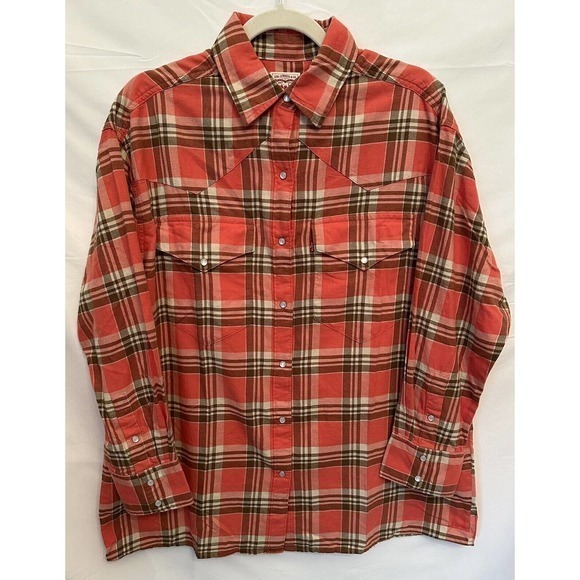Levi Strauss‎ & Co. LS Western Plaid Pearlsnap Buttonfront Shirt Size S - Picture 2 of 15